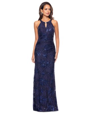 BA By Betsy and Adam Petite Sleeveless Scoop-Neck S Navy 12P