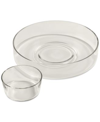 Arch Studio Glass Chip Dip Set Clear