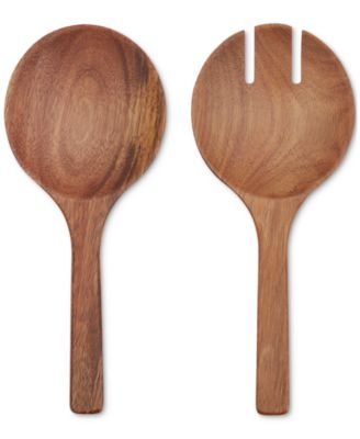 Haven Wooden Salad Servers, Set of 2 Brown