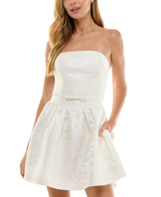 SENI CADE Womens Jacquard Strapless Bel Ivory M