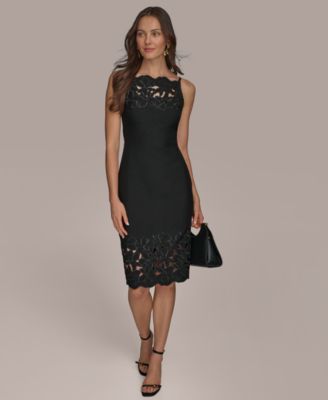 Donna Karan New York Petite Sleeveless Sheath Dress Black 6P
