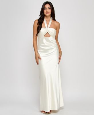 Morgan Company Juniors Cutout Sleeveless Hal Ivory 3