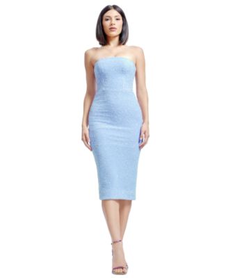 Dress the Population Womens Viviana Sequined Strap Sky L