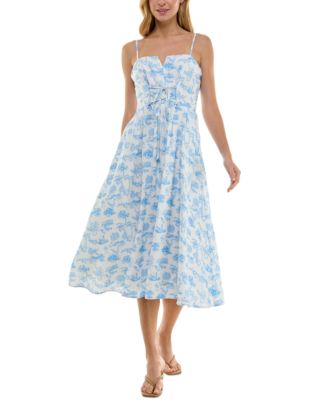 Trixxi Juniors Toile Corset-Laced Mi WhiteBlue XL