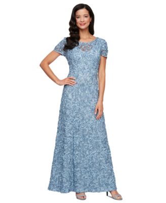 Alex Evenings Womens Soutache Sequinned A-L Sky Blue 8