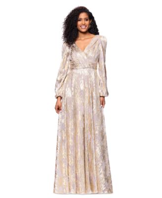 Betsy Adam Womens Metallic Crinkled Blou White Pink Gold 8