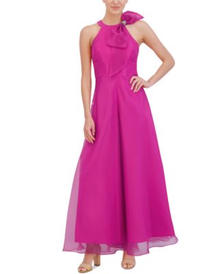 Eliza J Womens Bow-Neck Sleeveless Wi Fuchsia 4