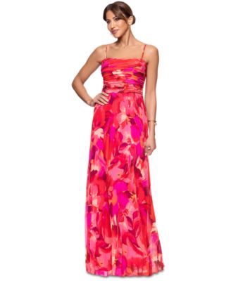 XSCAPE Petite Chiffon Sleeveless Plea FuchsiaCoral 16P