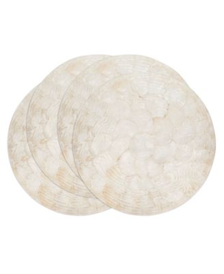 Saro Lifestyle Saro Lifestyle Wavy Capiz Shel Ivory 15 inches