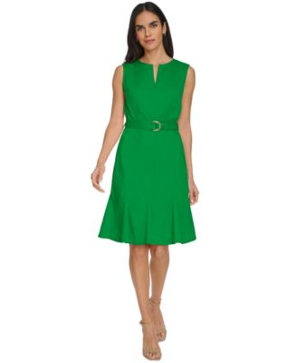 Calvin Klein Womens Sleeveless Belted Shea Rosebud 10