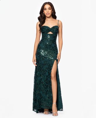 Blondie Nites Juniors Sequined Lace Cutout- Hunter 15