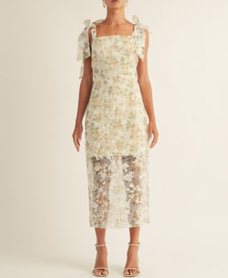 AROSE STUDIO, INC Womens Carinne Floral Midi Dr Sage Floral S