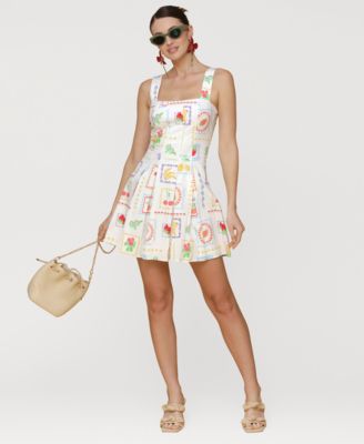 Avec Les Filles Womens Fruit-Print Flared Min Summerfruit 8