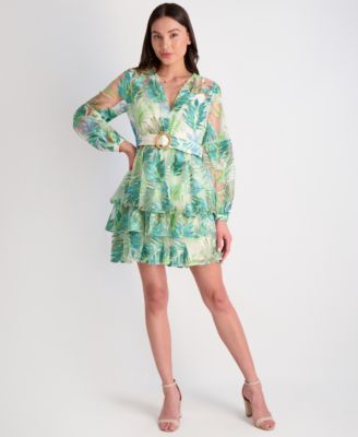 Siena Womens Leaf-Embroidered Mesh Multi 4