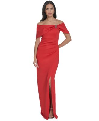 Jessica Howard Petite Embellished Off-The-Sho Poppy 14P