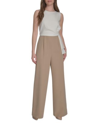 Tommy Hilfiger Womens Colorblocked Side-Drap IvorySand 14