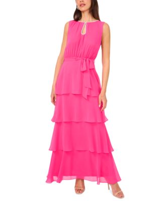 MSK Womens Keyhole-Neck Sleeveles Ultra Barbie Pink XL