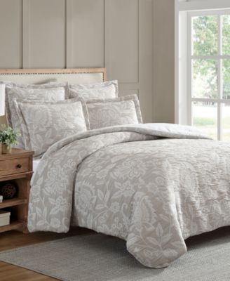 Levtex Sarrah Textured 3-Pc. Duvet Co Sage Queen