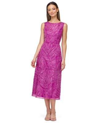 JS Collections Womens Embellished A-Line Dre Deep Orchid 14