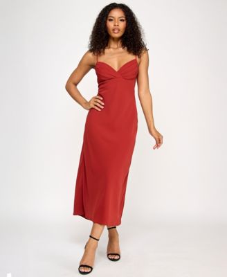 SENI CADE Juniors Pleated Bust Sleevele Rust XS
