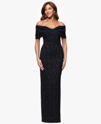 Betsy Adam Petites Jacquard Knit Off-The- Black 10P
