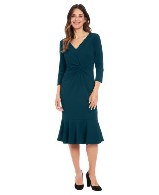London Times Petite Side-Knit 34-Sleeve Mi Pastel blue 6P