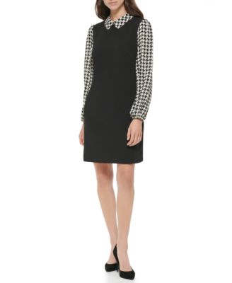 Tommy Hilfiger Womens Collared Long-Sleeve S Black, White 10