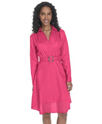 Calvin Klein Womens V-Neck Long-Sleeve A-L Rosebud 8