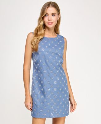 SENI CADE Juniors Embellished Boucle Sh Light Blue M