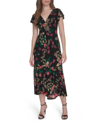 Tommy Hilfiger Womens Jersey Printed Flutter Black Multi 8