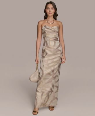 Donna Karan New York Womens Sweetheart Jacquard Go Sandgold 4