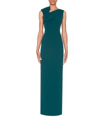WHITE TIE by Shani Womens Asymmetric Scuba Crepe Pine 8