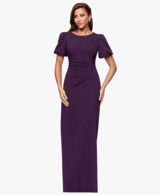 XSCAPE Womens Scuba Crepe Boat-Neck Mulberry 4