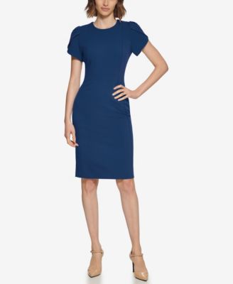 Calvin Klein Womens Short-Sleeve Dress Dark Mallard 4