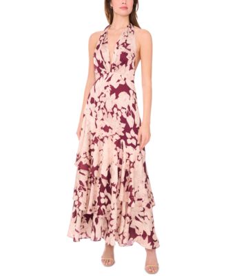 Parker Womens Sleeveless Halter Maxi Zinfandel 12