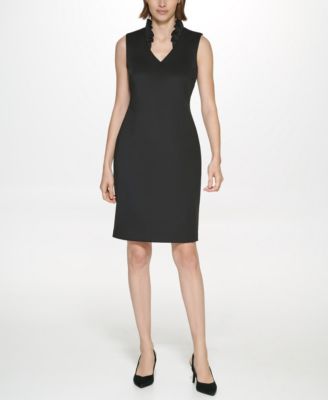 Calvin Klein Womens Sleeveless V-Neck Shea Black 8