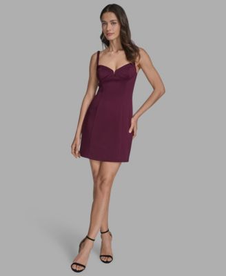 BCBG Womens Sleeveless Sweetheart Wine 4