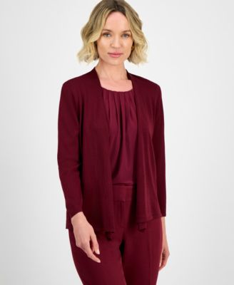 Kasper Womens Solid Soft-Edge A-Line Shiraz M