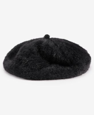 I.N.C. International Concepts Fuzzy Knit Beret Wine ONE SIZE