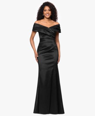 Betsy Adam Petite Off-the-Shoulder Dress Black 10P
