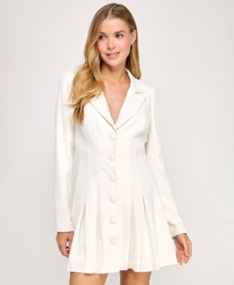 SENI CADE Juniors Collared Long Sleeve White L