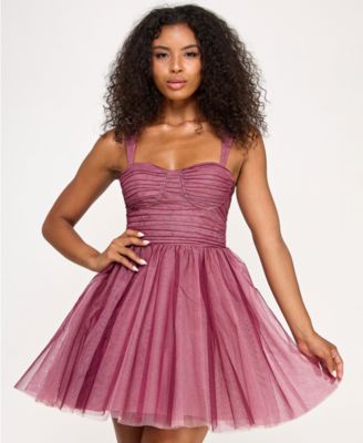 SENI CADE Juniors Sweetheart Neck Short BERRYSILV L