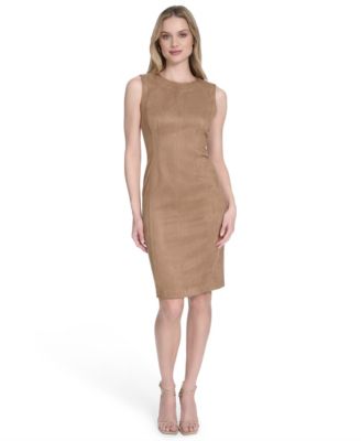 Calvin Klein Womens Sleeveless Midi Sheath Lug 10
