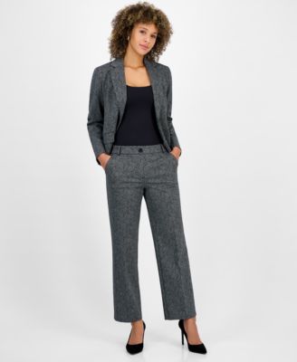 Kasper Womens Herringbone Pull-On Pa Black Multi M