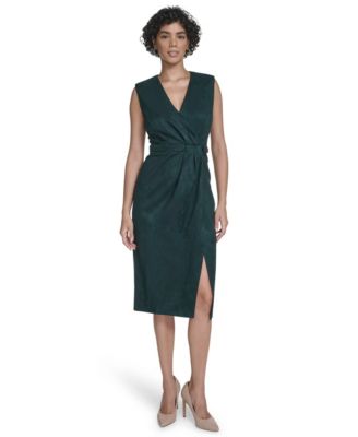 Calvin Klein Womens Side Chain Midi Dress Malachite 4