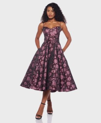 Alex Sophia Juniors Jacquard Midi Dress WINEWINE 78