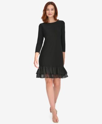 Tommy Hilfiger Petite Jersey Shift Dress Black 8P