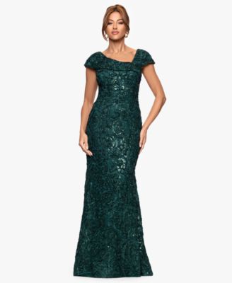 XSCAPE Womens Asymmetric Neck Long D Hunter 12