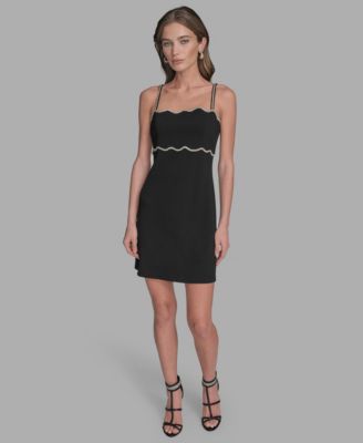 BCBG Womens Rhinestone Trim Mini D Black 14