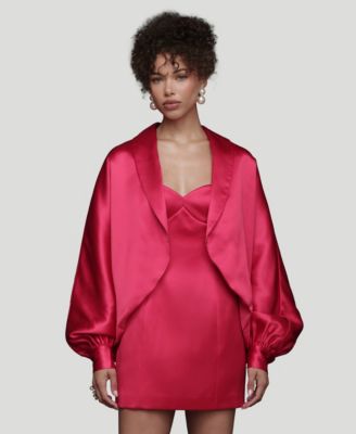 Avec Les Filles Womens Oversized Dolman Sleev Fuchsia 2